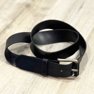 J Crew Genuine Leather Black Belt